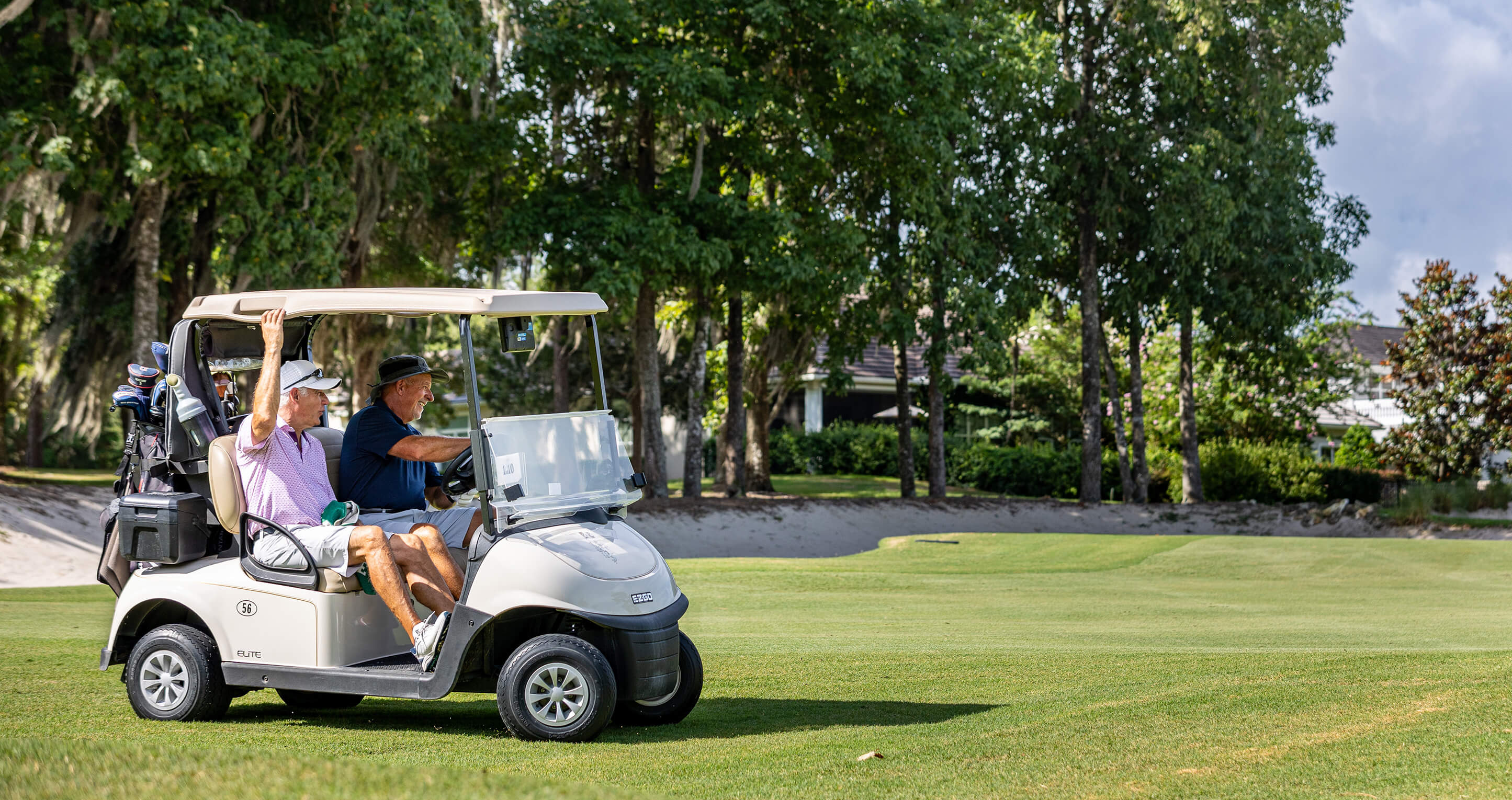 golf cart on course