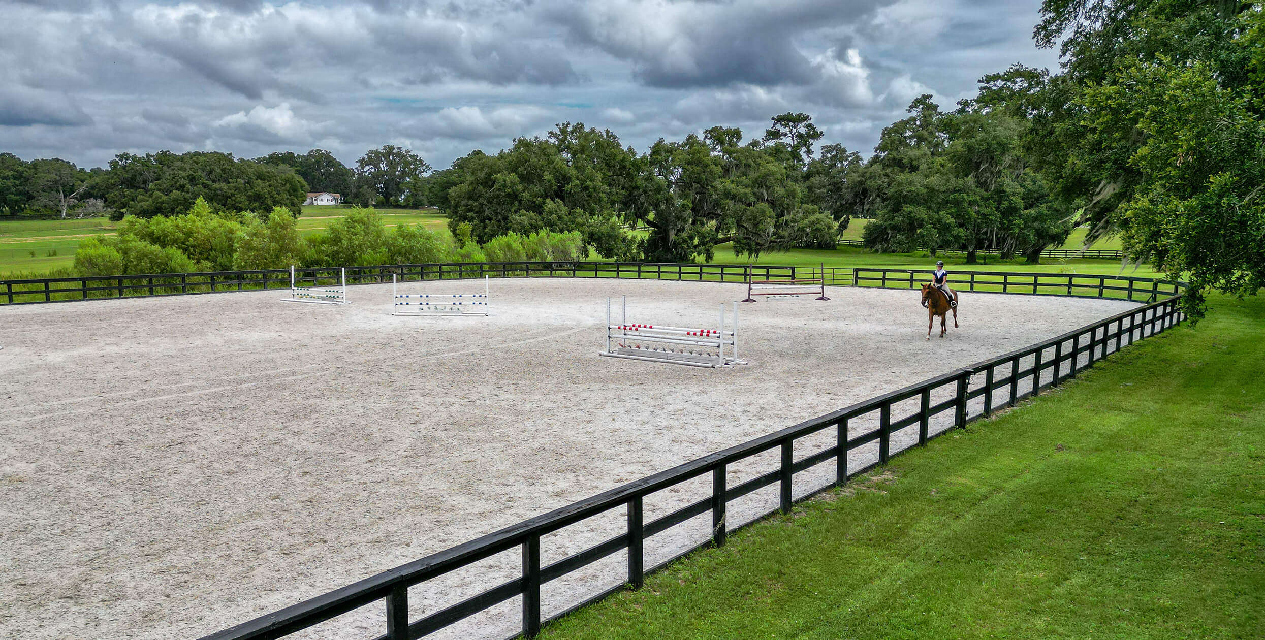 equestrian training area